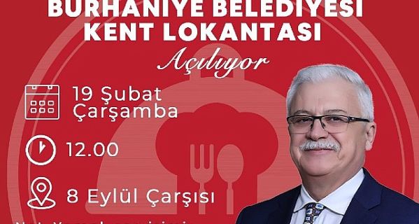 Burhaniye’de Kent Lokantası Hizmete Giriyor