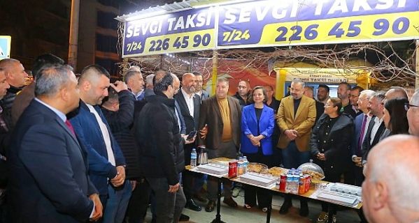 Başkan Kınay, taksicilerle sahurda buluştu