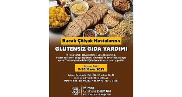 Buca Belediyesi’nden çölyak hastalarına glütensiz gıda yardımı