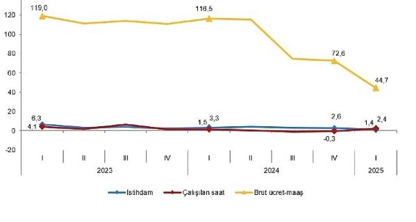 İşgücü Girdi Endeksleri, I. Çeyrek: Ocak-Mart, 2025