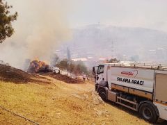 Başkan Aydın İsmetiye’deki yangın bölgesinde
