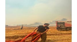 Foça-Aliağa arasında çıkan yangına müdahale sürüyor
